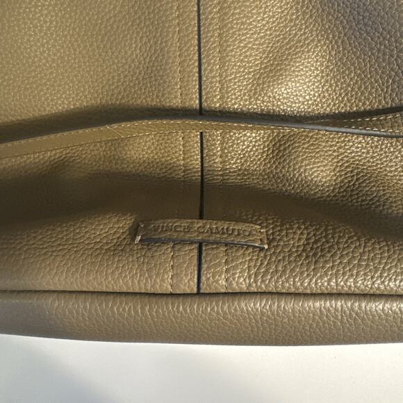 VINCE CAMUTO Deep Moss Leather Crossbody Purse Bag Silver Details - Picture 5 of 10